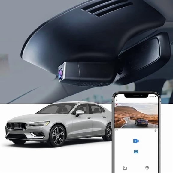 Fitcamx 4K Dash Cam Suitable for Volvo S60 V60 T5 T6 T8 B5 2022 2021 2020 2019, Integrated OEM Look, 64GB Card