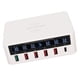 thumbnail image 4 of Estación de carga USB de 6 puertos, carga rápida inteligente inalámbrica de 100W, cargador Hub USB multipuerto con pantalla LED, enchufe estadounidense de 100-240V, 4 of 8
