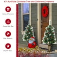 thumbnail image 6 of Costway Set of 2 Snowy Entrance Tree 4ft with Pine Cones Red Berries & Glitter Branches, 6 of 10