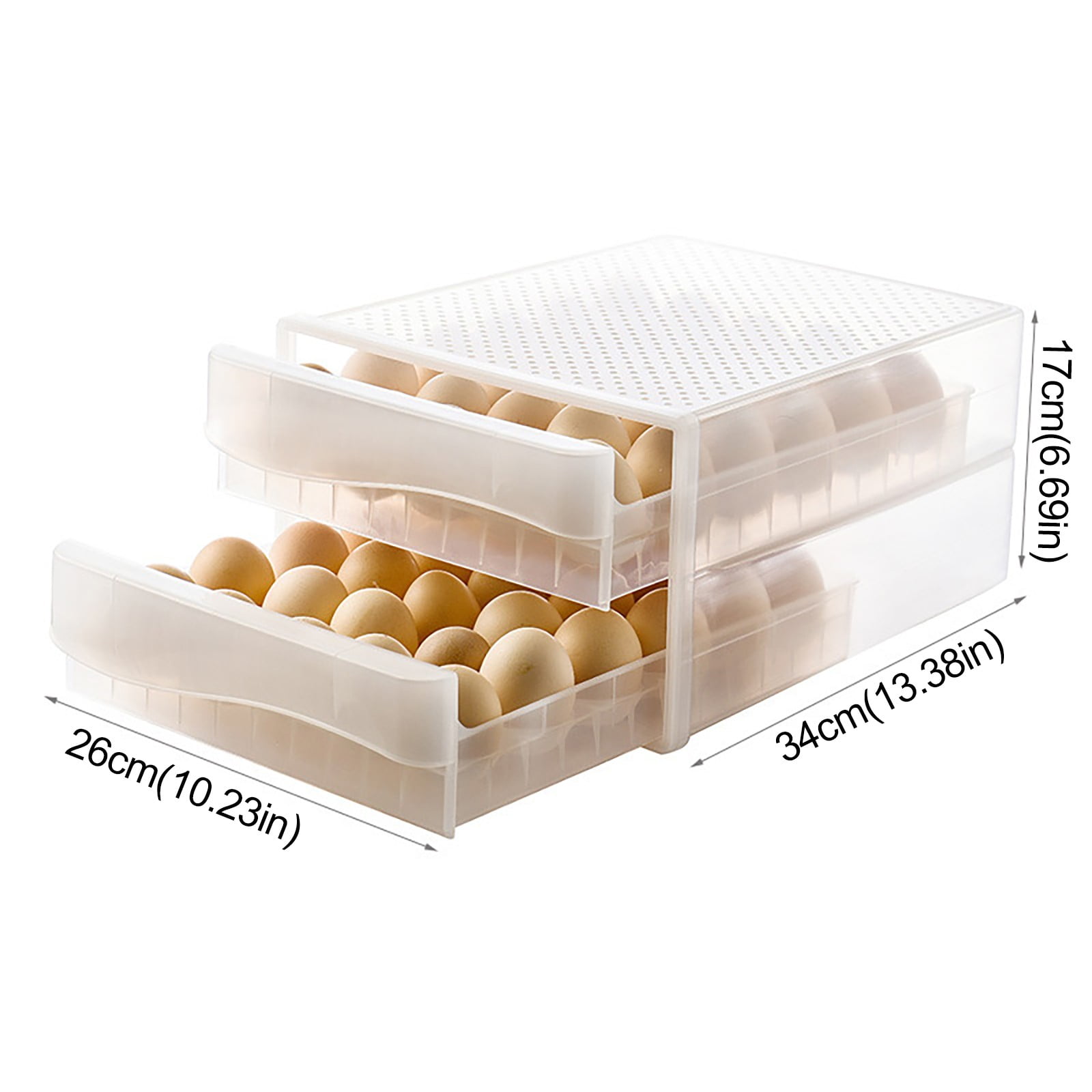 Closet Organizers And Storage Plastic eggs container fridge eggs storage box stackable transparent eggs box suitable for large quantity (60 eggs) Storage Bins, Closet Organization and Storage Divider