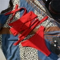 thumbnail image 6 of Sngxgn Women Swimsuit Bikini Women Skinny Swimsuit Bikini Split Swimwear(Red,L), 6 of 7