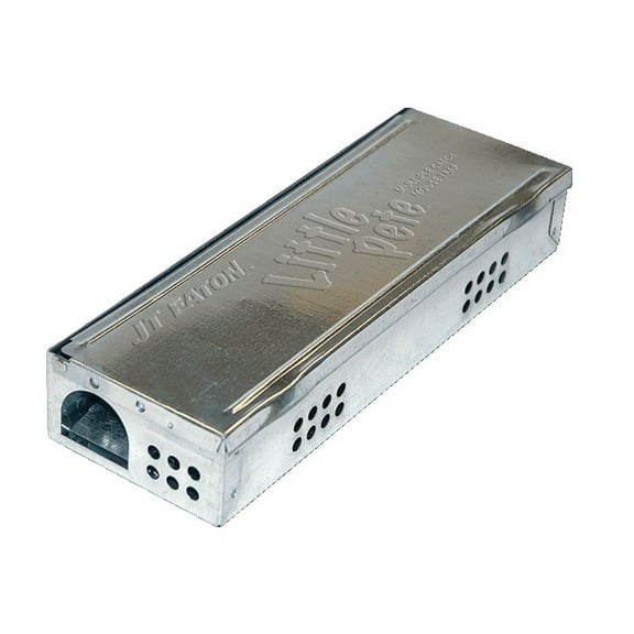 JT Eaton Little Pete Humane Mouse Trap- Slim Style- Solid Silver Station