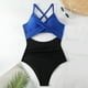 thumbnail image 3 of Traje de Baño de Bikini de Mujer Nuevo Sexy Tamaño Grande Tira sin Cintura Traje de Baño sin Espalda, Cobertura Moderada para las Mujeres, 3 of 8