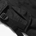 thumbnail image 6 of QQAMB Men Cargo Shorts Elastic Waist Cotton Solid Color Casual Outdoor Cargo Shorts with Multi-pocket Button Zipper Black XL, 6 of 6