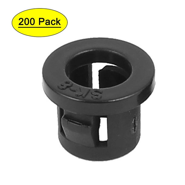 200pcs 8mm Mounted Dia Snap in Cable Hose Bushing Grommet Protector
