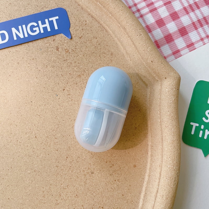 Simple Mini Capsule Type Contact Lens Case Girl Women Colored Contact