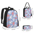 thumbnail image 2 of Disketp Cartoon Poodle Dog Large Capacity Backpack Lunch Bag Pencil Case Combination 3 Piece Set for Student, 2 of 7
