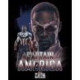 thumbnail image 2 of Junior's Marvel The Falcon and the Winter Soldier Captain America Stance  Graphic Tee Black Large, 2 of 3