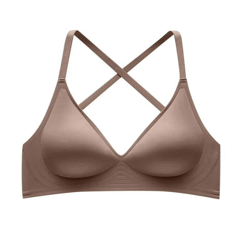 EHQJNJ Wireless Bra Women'S Comfortable and Back Summer Outerwear with A  Bottomed Bra and Tank Top without Steel Rings Strapless Bras for Women Push  up No Wire 