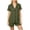 *Army Green, variant on Women's 2 Piece Pajama Set ,Short Sleeve Notch Collar Button Down Top and Elastic Waist Shorts ,Soft Loungewear Outfit ,XXL