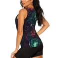 thumbnail image 3 of Fotbe Red And Green Carnation Blusas Sin Mangas para Mujer – Estilo Casual, Corte Suelto, Slim-Fit, Cuello Redondo Deportivo, Tops de Verano para Gimnasio y Yoga-X-Large, 3 of 7