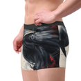thumbnail image 2 of Pofeuu Red Black Ink Style Bald Eagle Print Men’s Boxer Briefs, Moisture-Wicking Underwear, Regular,Trunk-Large, 2 of 5