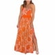 thumbnail image 1 of Vestido largo de playa con estampado de abertura y túnica sin espalda con cuello en V sin mangas con tirantes de verano a la moda para mujer Fridja nalpqowj29296, 1 of 8