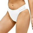 thumbnail image 3 of CAICJ98 Womens Swim Shorts Women's High Waisted Swimsuit Bikini Bottoms Tankini Bottoms High Waist Brief Bathing Suit Bottom White,2XL, 3 of 3
