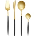 thumbnail image 2 of LYFJXX 24-Piece Gold Stainless Steel Flatware Sets (Service for 6), 2 of 5