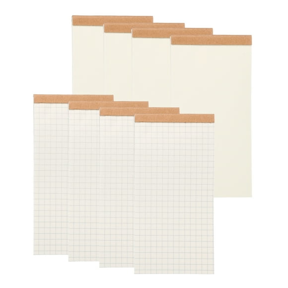 Uxcell Notes de Terrain Portables, 8 Pcs Petits Blocs-Notes 50 Feuilles Carnets de Poche Mémo Organisateur de Liste de Tâches Planificateur Quotidien pour Travail Bureau Voyage, Quadrillé/noir