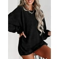 thumbnail image 6 of Eytino Womens Sweatshirt Oversized Casual Crew Neck Loose Corduroy Sweatshirt Pullover Fashion Long Sleeve Comfy Tops, 6 of 9