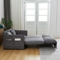 thumbnail image 4 of MAYEERTY 64.5 Inch Sleeper Sofa Bed 3 in 1 Adjustable Pullout Bed 2 Pillows Side Pockets Soft Corduroy Convertible Living Room Bedroom Apartment Office, 4 of 6