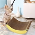 thumbnail image 4 of Tapis à Gratter pour Chat Lit en Carton Jouet Interactif Durable Tapis à Gratter Jaune P, 4 of 9