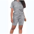 thumbnail image 1 of Nouveau Sweat-Shirt Décontracté 2 Pièces Sport à Manches Courtes et Pantalon, 1 of 3