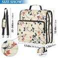 thumbnail image 2 of FORMRS Zipper Binder with Shoulder Strap 1.5-inch Ring 500 Sheet Capacity File Bag, Beige Leaves Plaid, 2 of 5