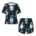 thumbnail image 4 of Lsque Gnome and Snowflakes Women's Short-Sleeved Pajama Set - 2 Piece Soft and Lightweight Sleepwear Set-4X-Large, 4 of 9