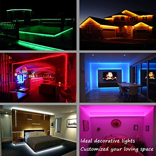 Led Rope Lights, 16.4Ft Flat Flexible Rgb Strip Light, Waterproof For Indoor Outdoor Use, Connectable Decorative Lighting, 8 Colors Multiple Modes - Walmart.com