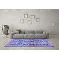 thumbnail image 3 of Ahgly Company Machine Washable Indoor Round Abstract Blue Modern Area Rugs, 7' Round, 3 of 4