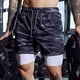 thumbnail image 1 of Pantalones cortos deportivos de dos piezas para hombre, Shorts falsos para correr, gimnasio, entrenamiento, trotar, playa, Verano, 1 of 4