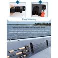 thumbnail image 3 of Fishing Rod Rack Holders Wall-mounted Fish Pole Holder for Garage & Boat 6-Rod Storage Racks (Horizontal Black, 1 Pair), 3 of 12