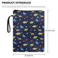 thumbnail image 7 of HELLHERO Dinosaur Pattern Gift Book Organizer Bag with Lightweight Zipper Polyester for Students Journal Bible Carrier Tote Bag Washable 11.4 X 8.66 Inch, 7 of 7