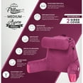 thumbnail image 3 of Medium Husband Pillow Aspen Edition - Pillow With Arms for Reading & Bed Rest - Removable Neck Roll - Premium Shredded Memory Foam - Cover Reverses to Microsuede or Microfiber, Sliding Raspberry, 3 of 8