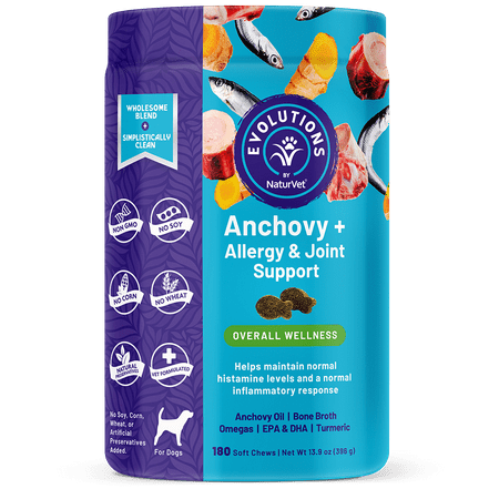 UPC: 0797801603492 | Evolutions – Anchovy + Allergy & Joint Support Soft Chews