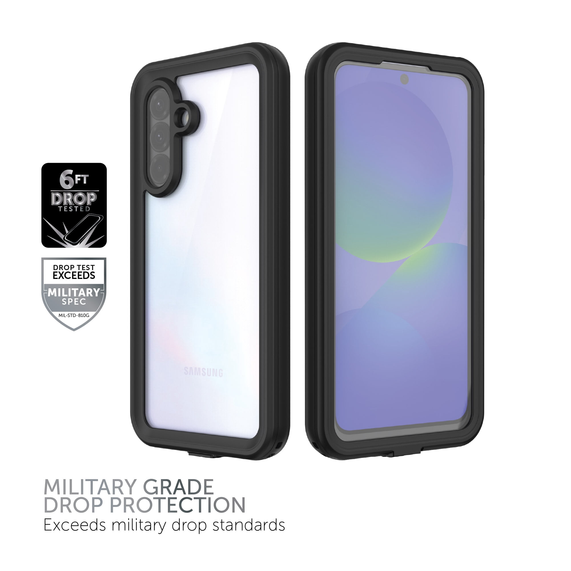 Body Glove Tidal Waterproof Phone Case for Samsung A37 5G / A36 5G - Black/Clear