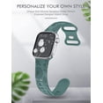 thumbnail image 3 of TOYOUTHS Floral Engraved Band Compatible with Apple Watch Band 42mm 44mm 45mm 49mm(Ultra) Women, Silicone Dandelion Flower Pattern Wristband for iWatch Series SE/8/7/6/5/4/3/2/1, 3 of 7