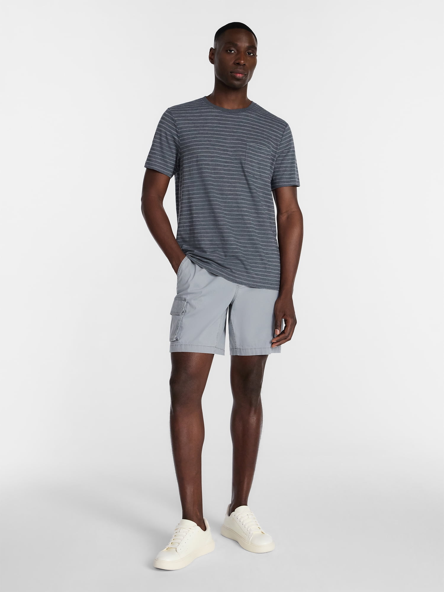 George Men's & Big Mens Classic Fit Striped Short Sleeve Crewneck T-Shirt, Sizes S-5XL