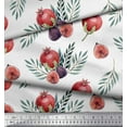 thumbnail image 3 of Soimoi White Heavy Canvas Fabric Pomegranate & Fig Fruits Print Fabric by the Yard 58 Inch Wide, 3 of 3