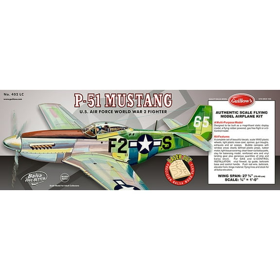 Guillow's P51 Mustang Laser Cut Model Kit