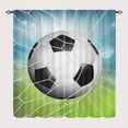 thumbnail image 2 of Football Window Curtains for Bedroom Sports Theme Soccer Ball Competitive Games Rod Pocket Window Curtain for Bedroom or Living Room W63 x L72 Inch, 2 of 5