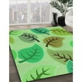 thumbnail image 3 of Ahgly Company Machine Washable Indoor Rectangle Transitional Emerald Green Area Rugs, 5' x 7', 3 of 7