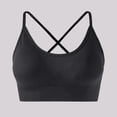thumbnail image 2 of Umfun Women's Ribbed Scoop Neck Bralette with Open Back Detail - Thin Straps Wireless Crop Top with Removable Cups for Everyday Wear, 2 of 8