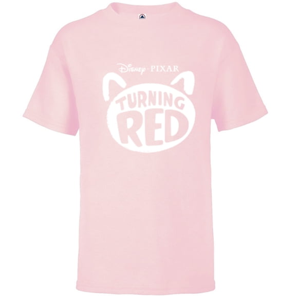 Disney and Pixar’s Turning Red Movie Logo - Short Sleeve T-Shirt for Kids - Customized-Soft Pink