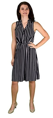 button up shift dress