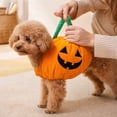 thumbnail image 5 of Halloween Funny Pumpkin Dog Cat Costume pumpkin dog costume halloween costumes for dogs plush jack o lantern style pet clothes for puppy cat halloween festival dress up,L, 5 of 7