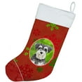 thumbnail image 2 of Christmas Snowflakes Schnauzer #2 Christmas Stocking, 2 of 3