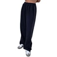 thumbnail image 2 of Women'S Wide Leg Sweatpants Baggy Straight Leg Sweat Pants with Pockets Navy Blue M, 2 of 9