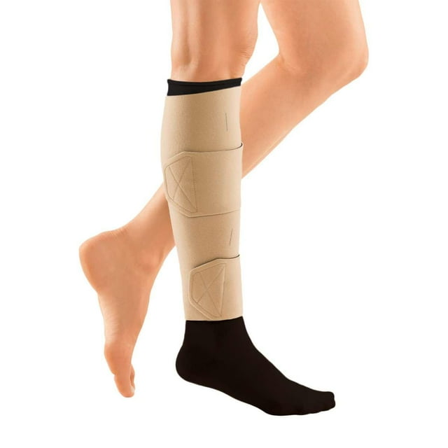 CircAid Système de Juxtalite pour Jambes Inférieures Vêtement de Compression Réglable Facile à Utiliser pour Hommes et Femmes, Circulation des Jambes, Compatible avec Bas Élastiques, Petit/long