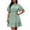 *Green, variant on VBVC Women's Plus Polka Dot Ruffle Sleeve Mini Dress , Ladies' Crew Neck Elastic Waist A Line Dress , Summer Casual Flowy Ruffle Hem Dress For Women,Beige,L-5XL