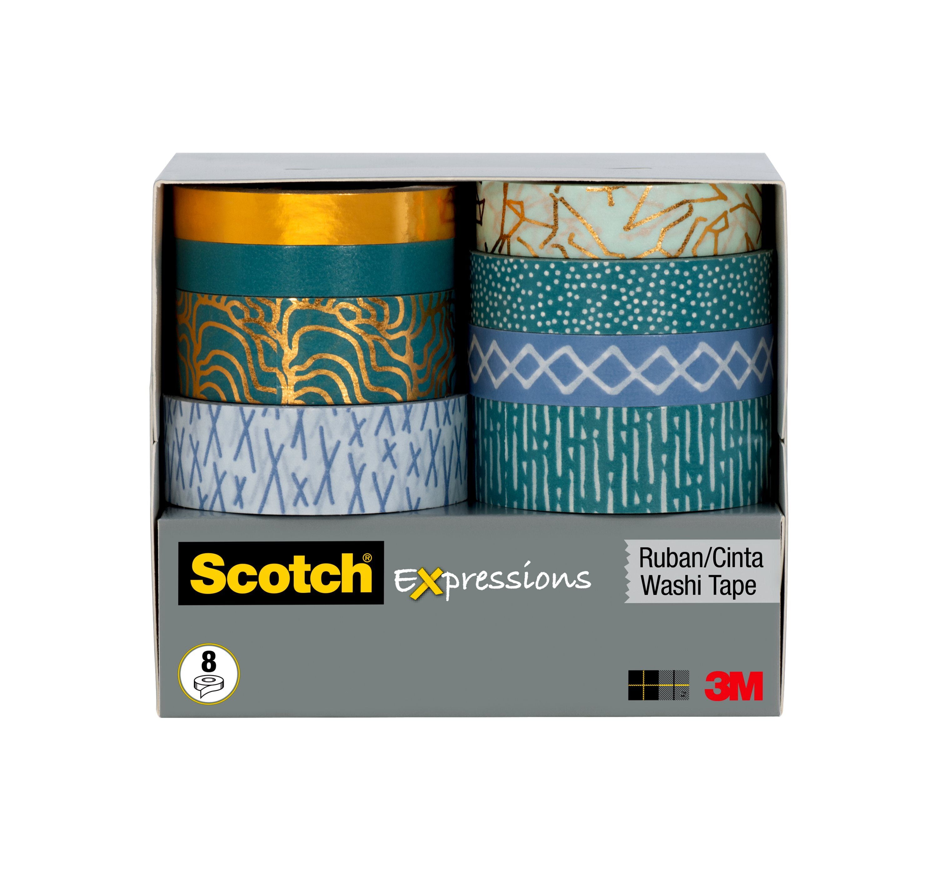 Scotch Expressions Washi Tape, 8 Piece