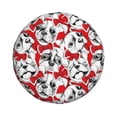 thumbnail image 4 of Spare Tire Cover, Cut French Bulldog Red Bow Tie_A Wheel Cover Tire Covers For Trailers Car Truck Camper Universal Tire Covering Fits Diameter14"-17", 4 of 4